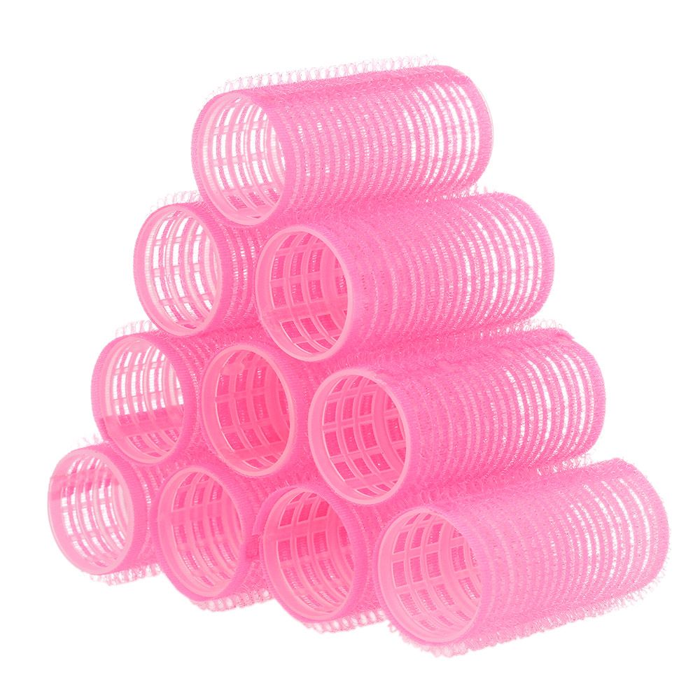 10pcs Large Self Grip Hair Rollers Pro Salon Hairdressing