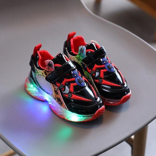 Children's Sneakers [Mesh Surface*Luminous*Spiderman]-Red