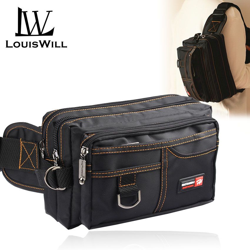 LouisWill Men Waist Pack Water-resistant Hiking Cycling Bag