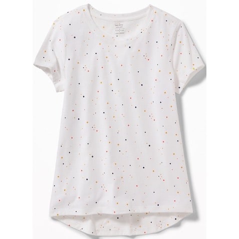 Softest Crew-neck Printed Tee For Girls - White