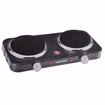 HP2500 Electric Double Hot Plate - Black