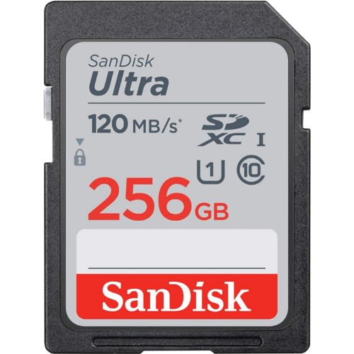 256GB Ultra Sdxc Memory Card For Camera - 120mb/s.