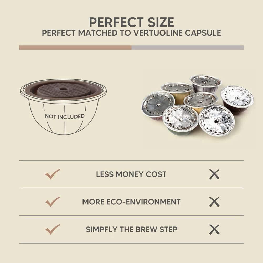 Reusable Coffee Capsule Lid for Vertuoline Coffee Pod Food