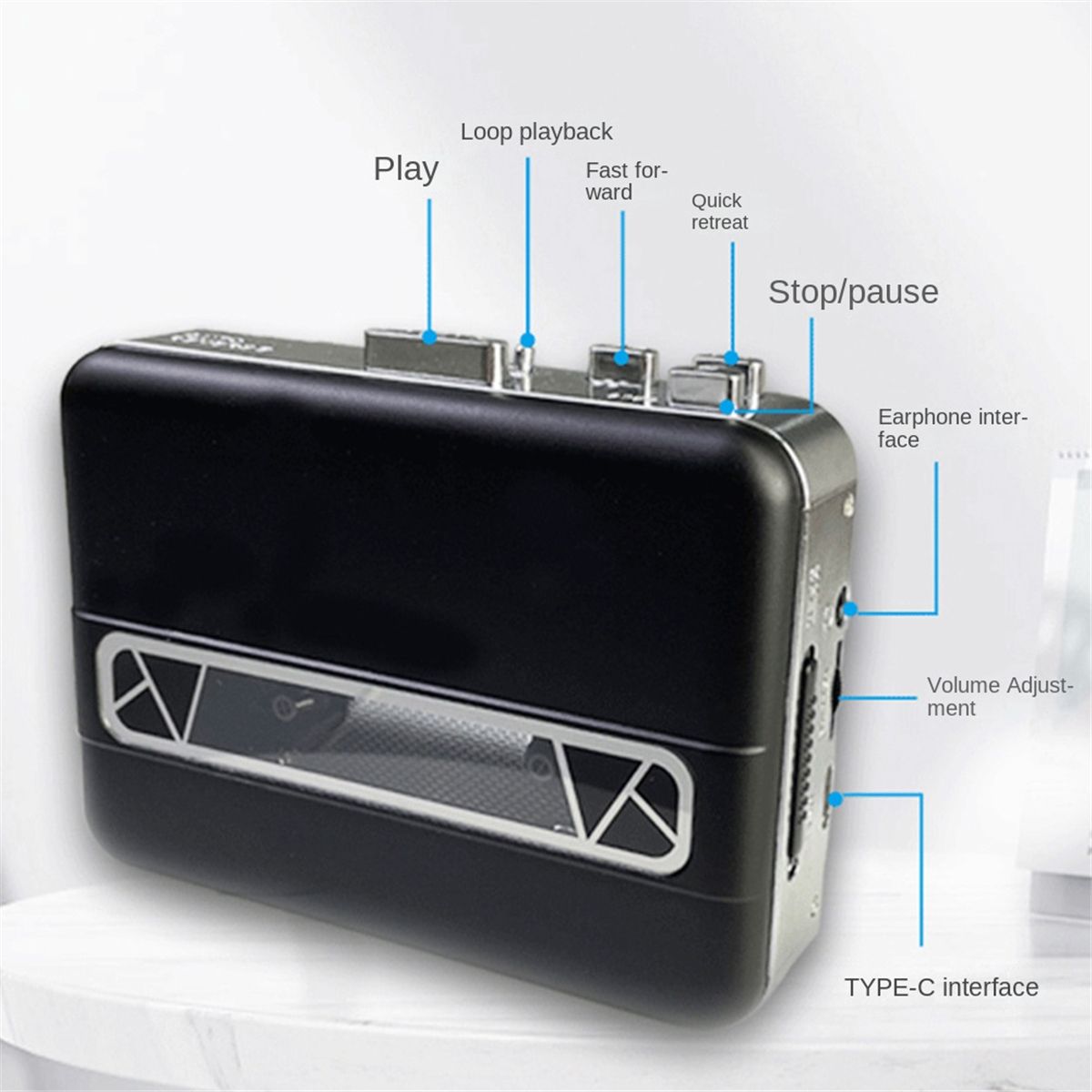 USB Cassette Capture Radio Player USB Cassette Tape to MP3 Converter