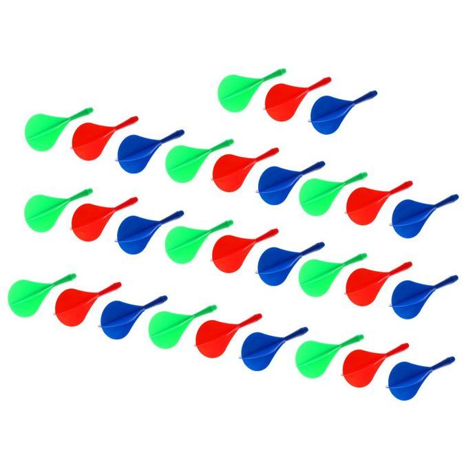 30 X Plastic 2BA Thread Darts Shafts Flights Combo - Ballon Shaped