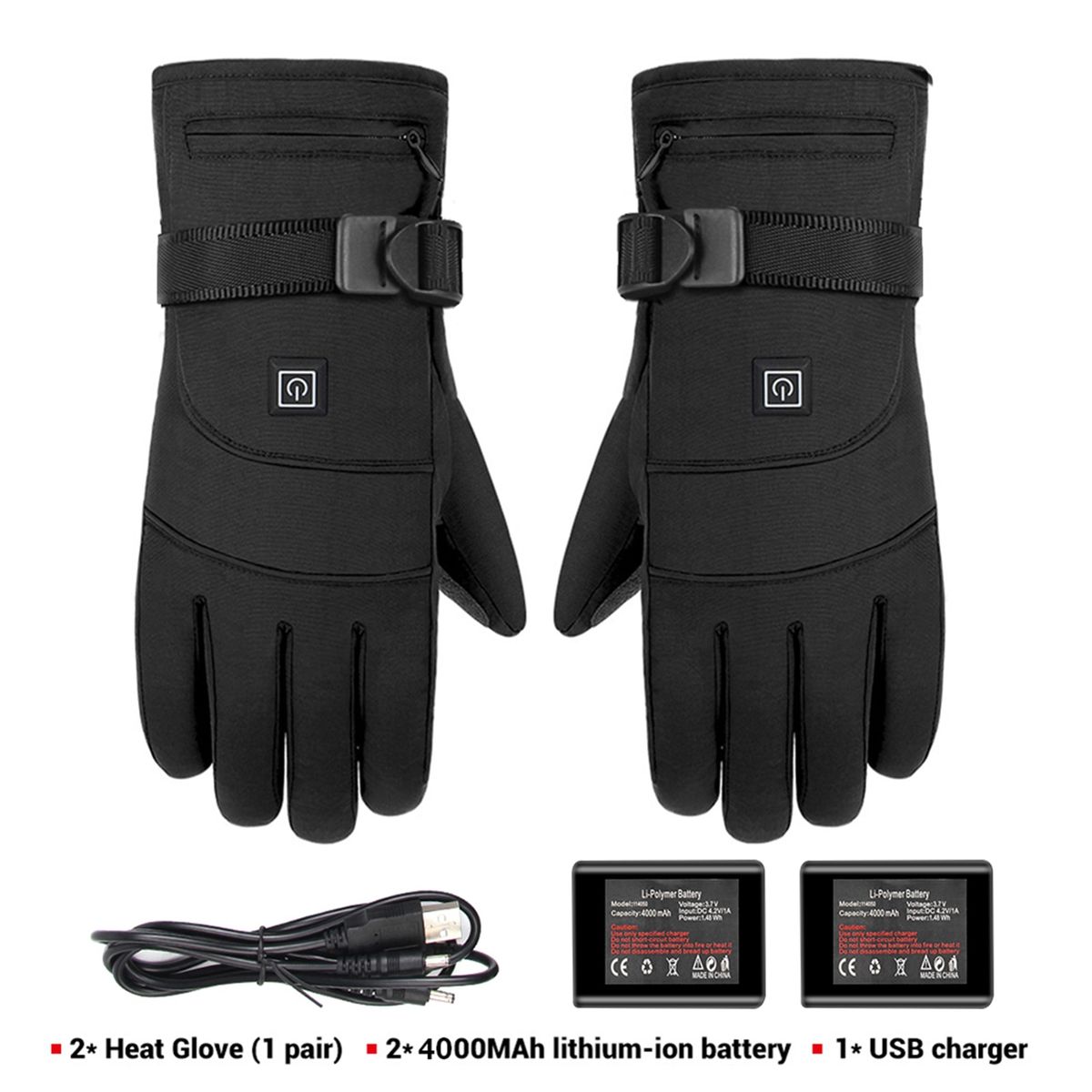 (All Black 13x28cm)2 Free Battery Motocycle Cycling Skiing
