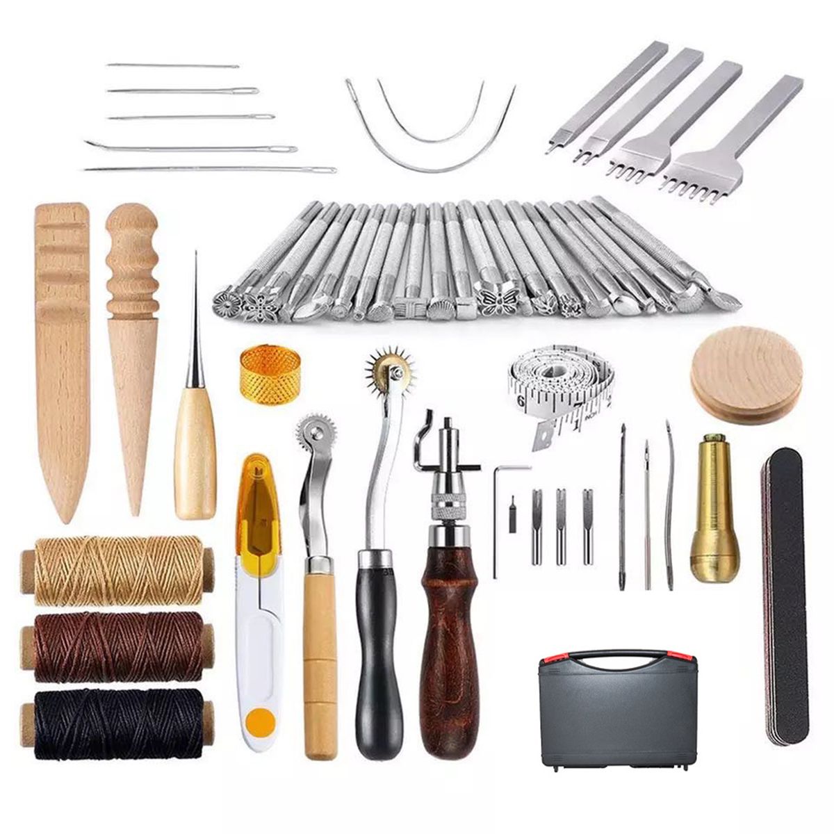 59PCS Craft Leather Tool Set DIY Leather Hand Working Tool