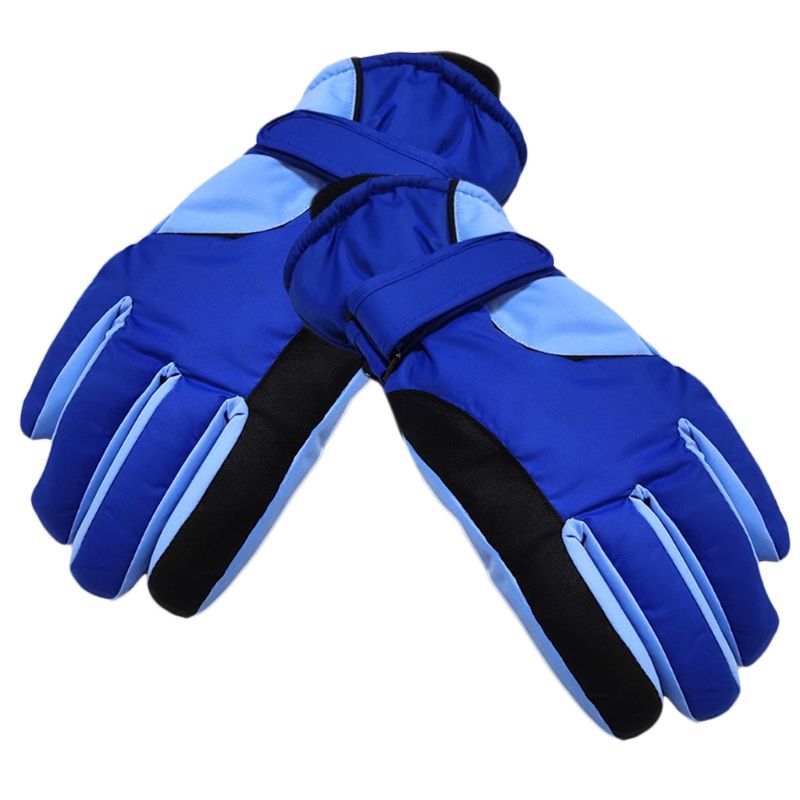 (BL)Men Women Couple Waterproof Winter Ski Gloves Cotton Warm Skiing Gloves Windproof Snow Mit GRE