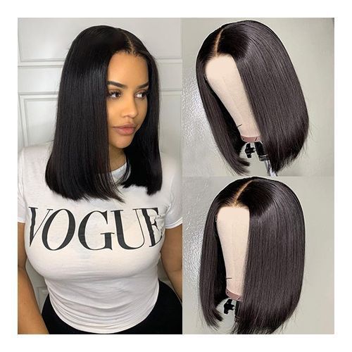 Beautiful Girls Short Straight Hair Bob Wig Black