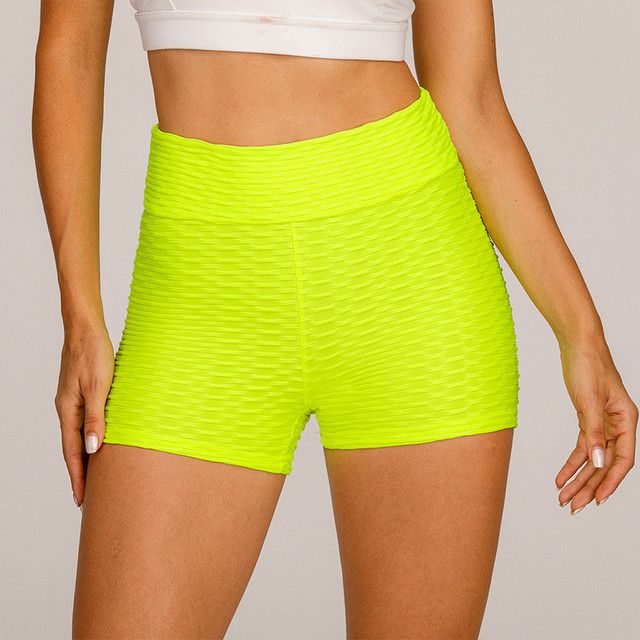 Women Sport Shorts Yoga Clothing Gym High Waist Push Up For Ladies Shorts Leggings Fitness Seamless Hip Lift Tight Sportswear(#Green)