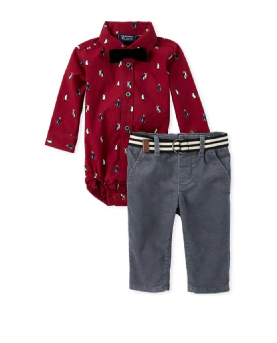 Baby Boys Buffalo Plaid Matching Outfit Set