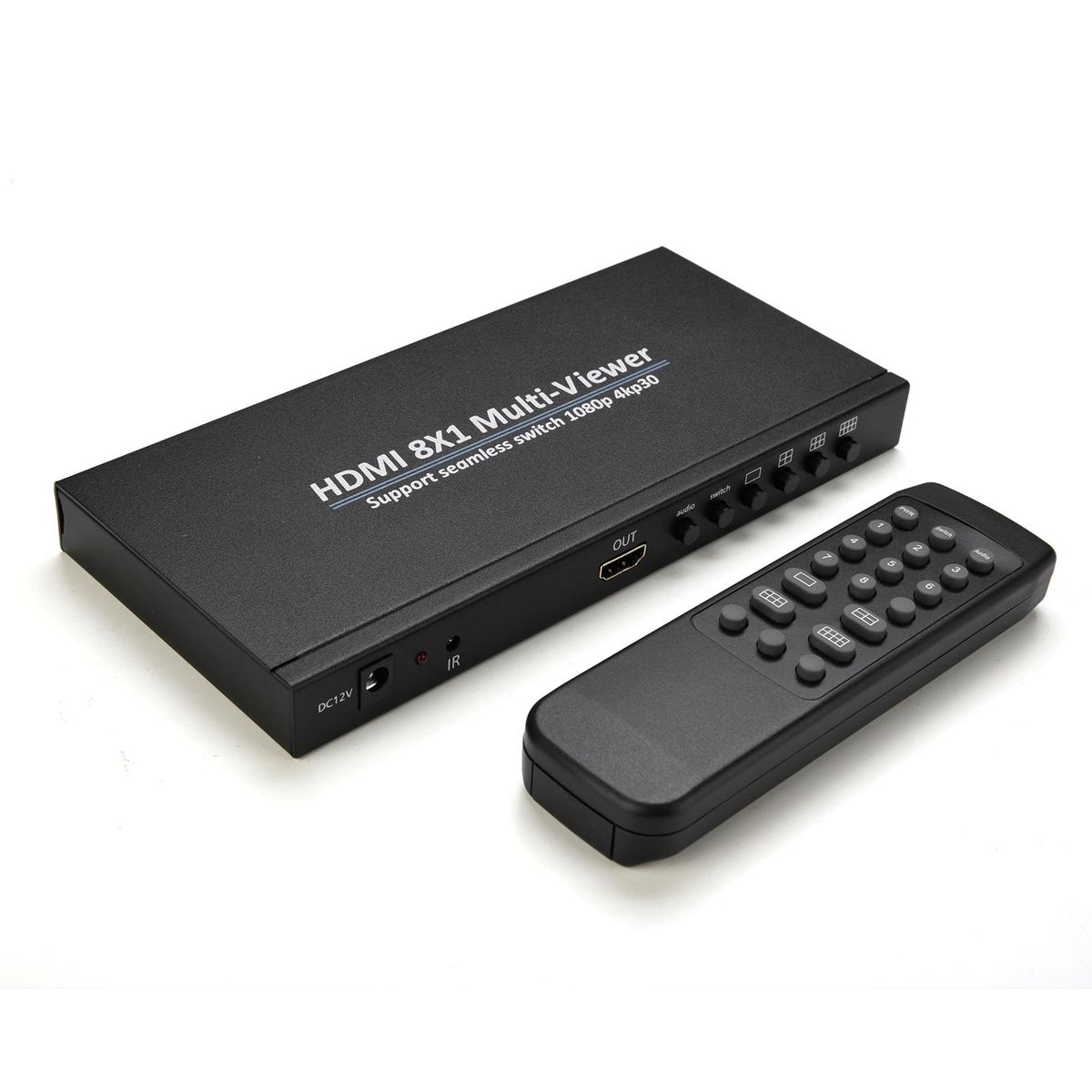 8x1 HDMI 4K Quad Multi-viewer Screen Divider 8 Screen Splitter with Seamless Switching