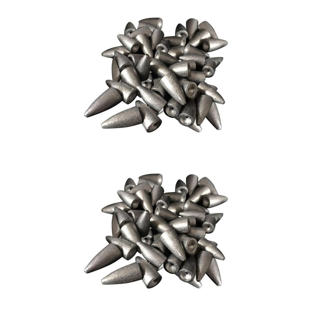 50Pcs 7g + 50x 10g  Water Bullet Shape Lead Sinkers Weights