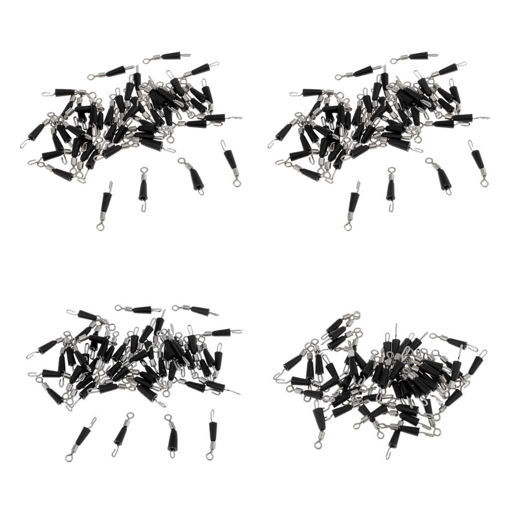 100Pcs S+ 100x L Fishing Swivels Hook Device Clip
