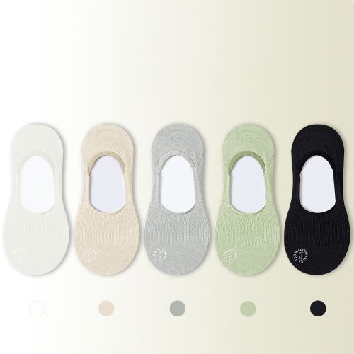 5 Pairs Summer No Show Women Socks,Casual Cotton Boat Socks