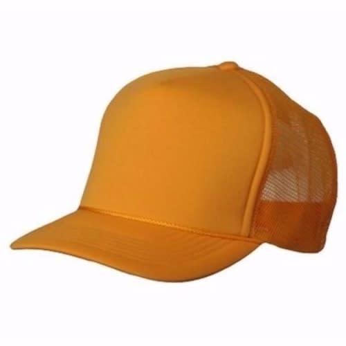 Plain Trucker Face Cap - Unisex  - Yellow