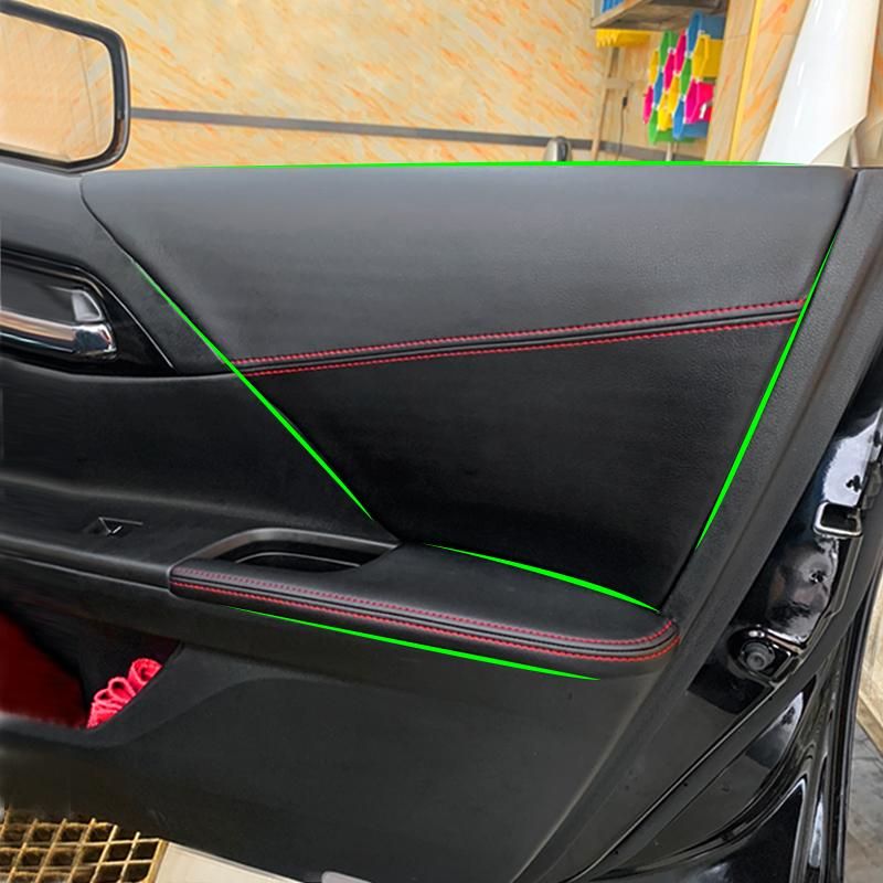 Soft Microfiber Leather Door Panels Cover For Honda Accord 9th Gen 2014 2015 2016 Car Door Armrest Panel Cover Sticker Trim