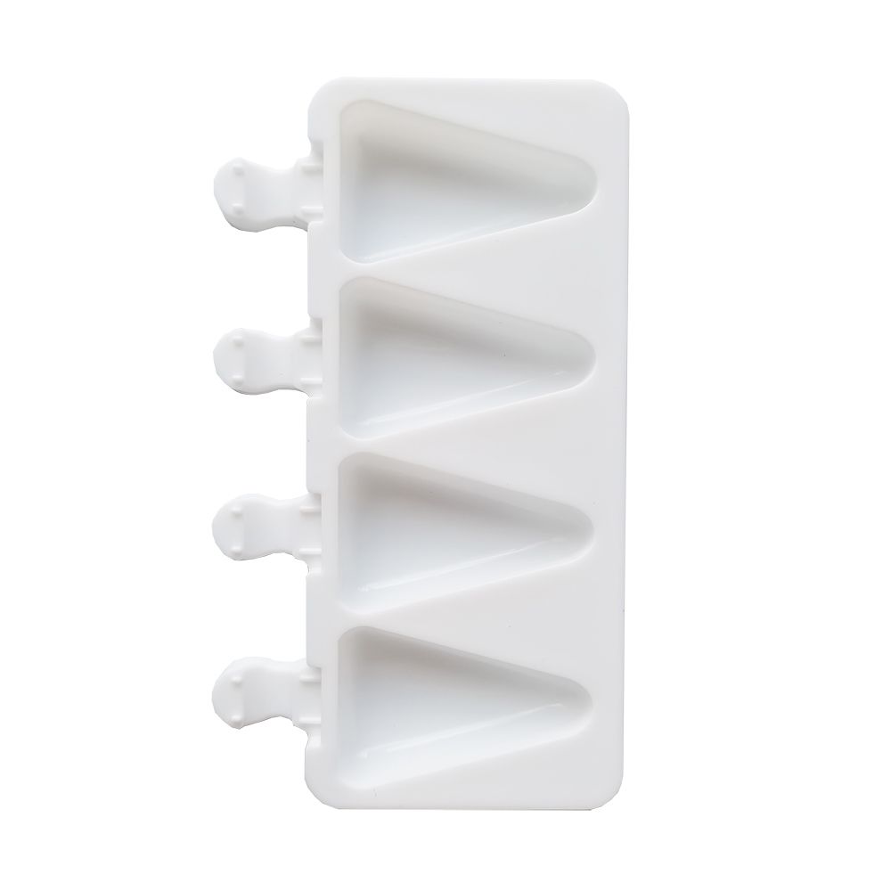 Silicone Ice Cream Mold Ice Maker 4 Holes Popsicle Cube Chocolate Tray Molds Gem Mould Valentine's Day Gift Diamond Baking Tools-B-4sanjiaoxuegao