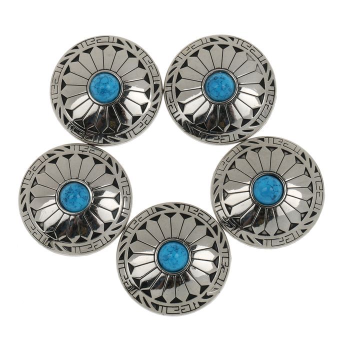 5pcs NO-SEW Metal Round Studs Buttons Snap Fasteners Crafts Buttons #4