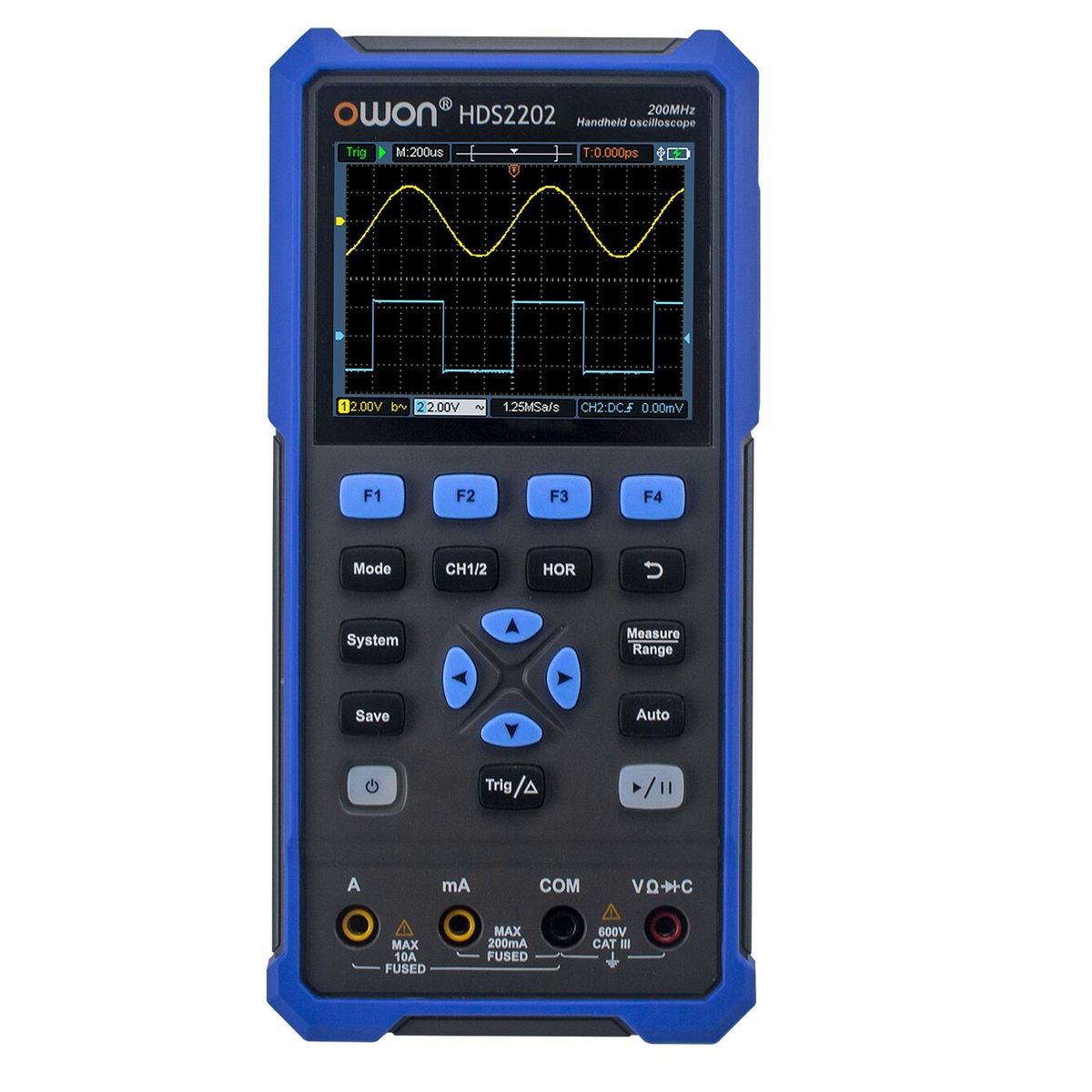 OWON 2CH Handheld Oscilloscope 200MHz Bandwidth 20000 Counts