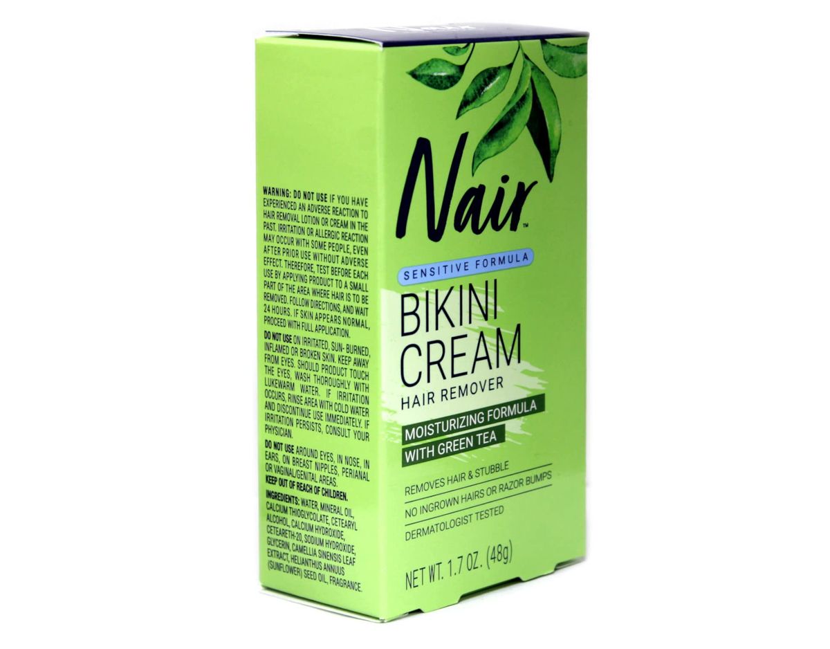 Hair Remover Bikini Cream With Green Tea Sensitive Formula 50ml Nair