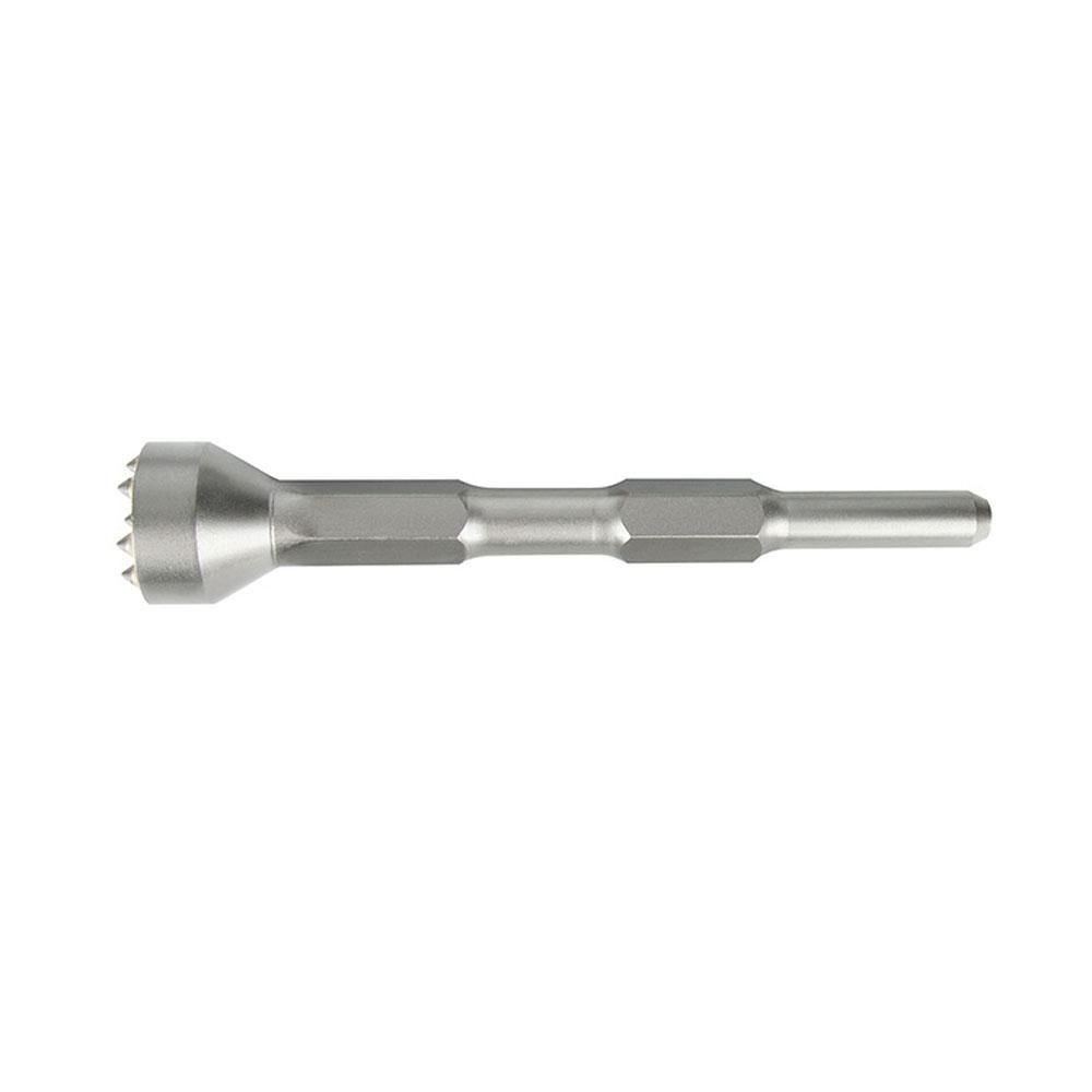 12 Teeth Long Hexagon Alloy Point Groove Gouge Flat Concrete Chisel Tile Repasting Tool Electric Hammer Bits Bridge/Slabstone/Wall/Cement Pavement Chisel Bits