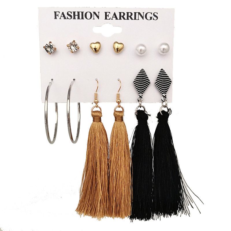 6 In 1 Set Of Bohemian Elegant Ear Ring Jewelry Set