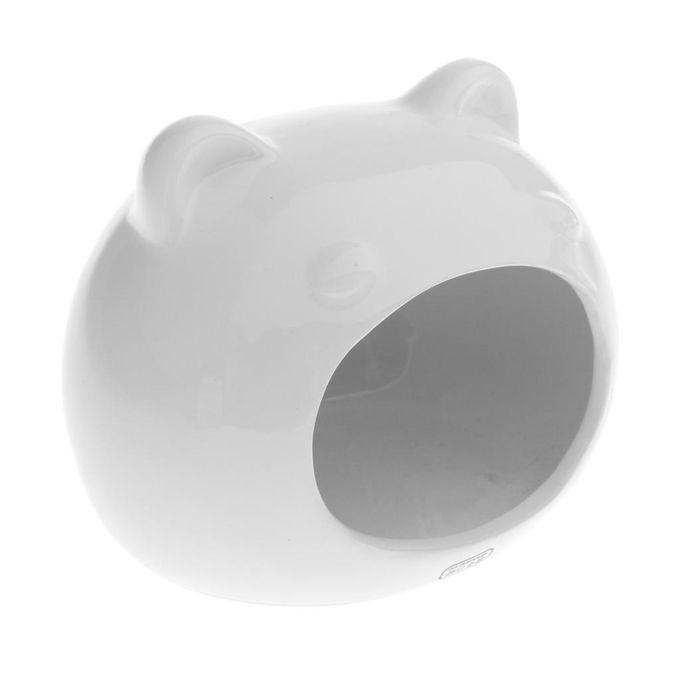 Hamster Bed Bear Shape Comfortable Sleeping Small Animal Pet White #2
