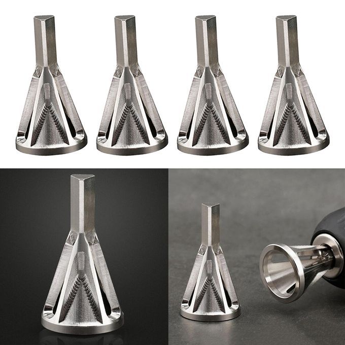 4Pcs Stainless Steel Silver Deburring External Chamfer Tool Bit Remove