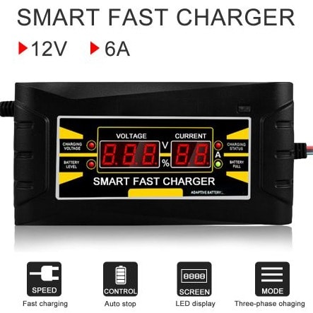 6a 12v Smart Fast  Battery Charger