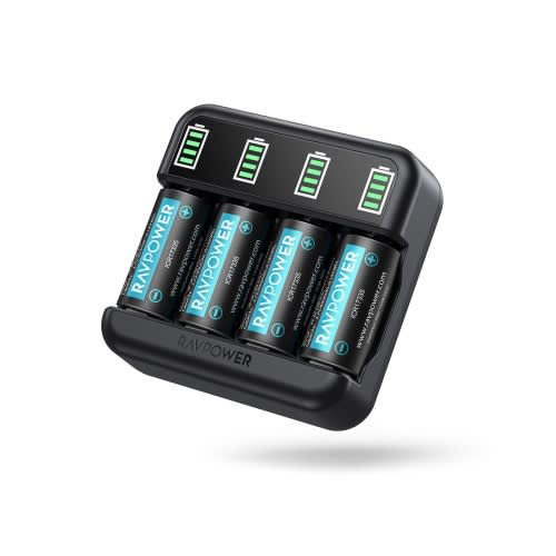 Cr123 Rechargeable Lithium Batteries, 8 Count 3.7v 850mah With Battery Charger