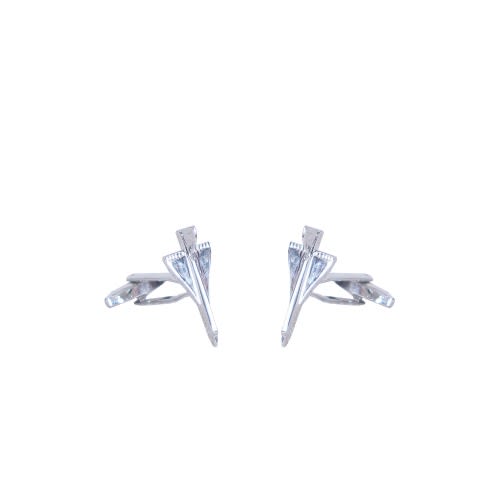 Triangular Kite Shaped Cuff Links - Silver Mc-6060