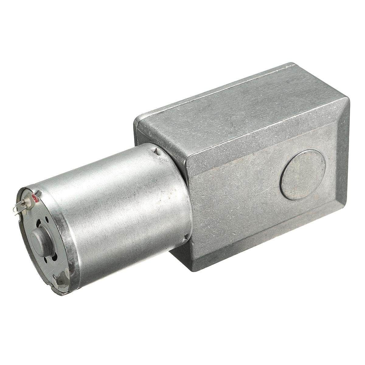 12V Geared Motor 0.6RPM Low Speed High Torque Turbo Worm 370 Right Angle US