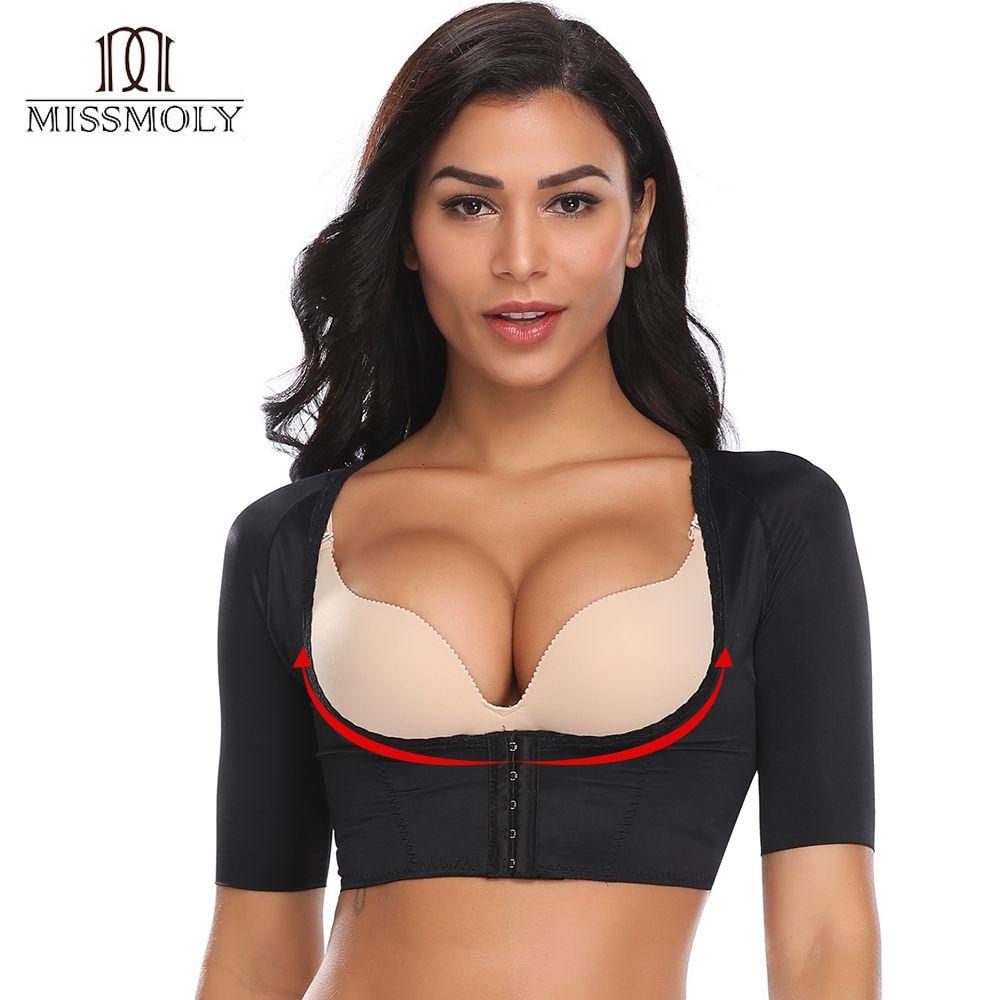 Women Back Arm Body Shoulder Corrector Slimming Arm Shapewear Short Sleeve Sexy Crop Tops Control Shapewear