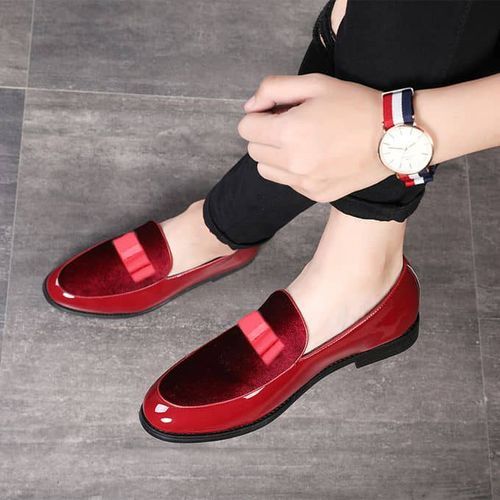 Men New 2021 Work Suede Shoe - Red