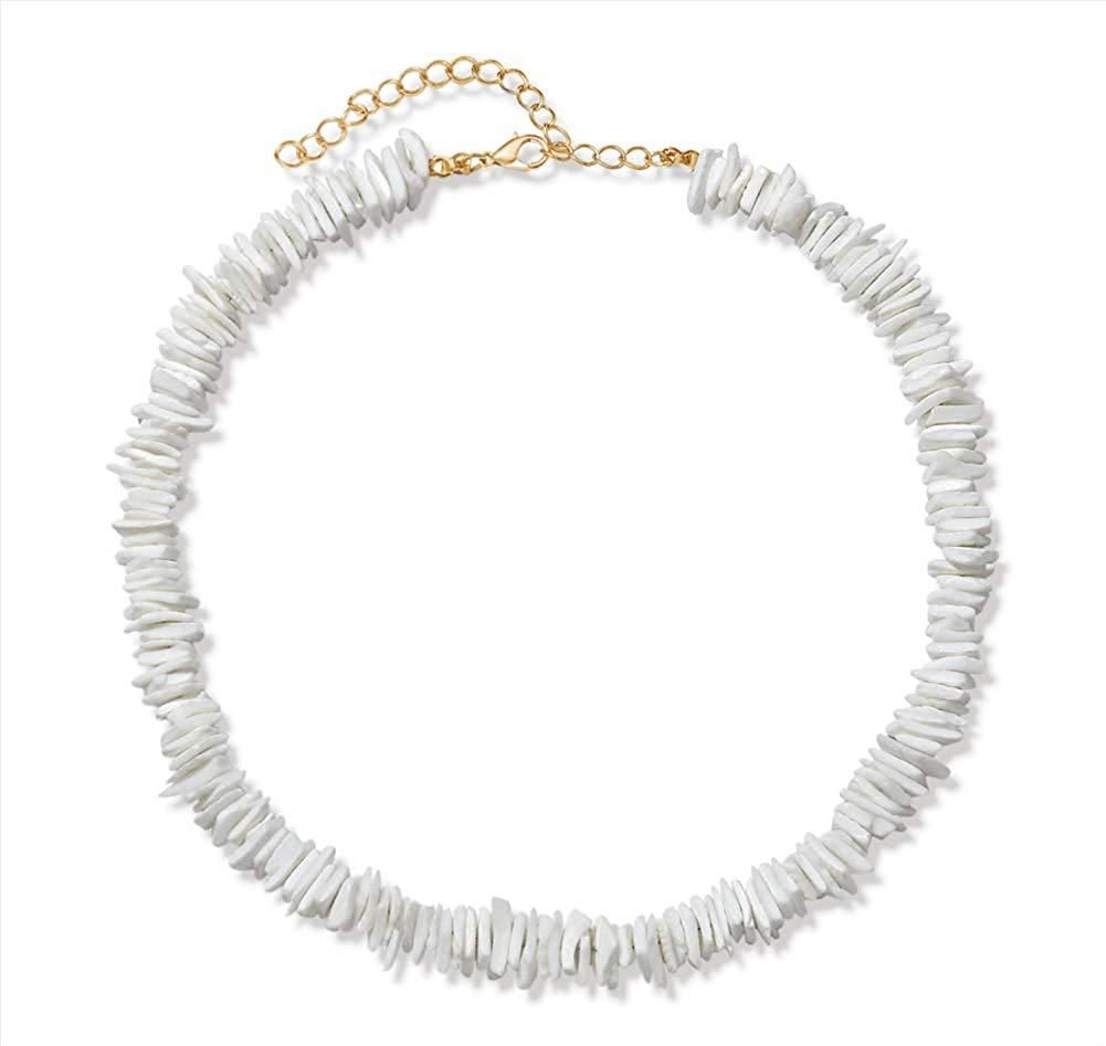 Puka Shell Neck for Women Boho Tropical Hawaiian Beach Puka Shell Surfer Jewelry Mens Womens