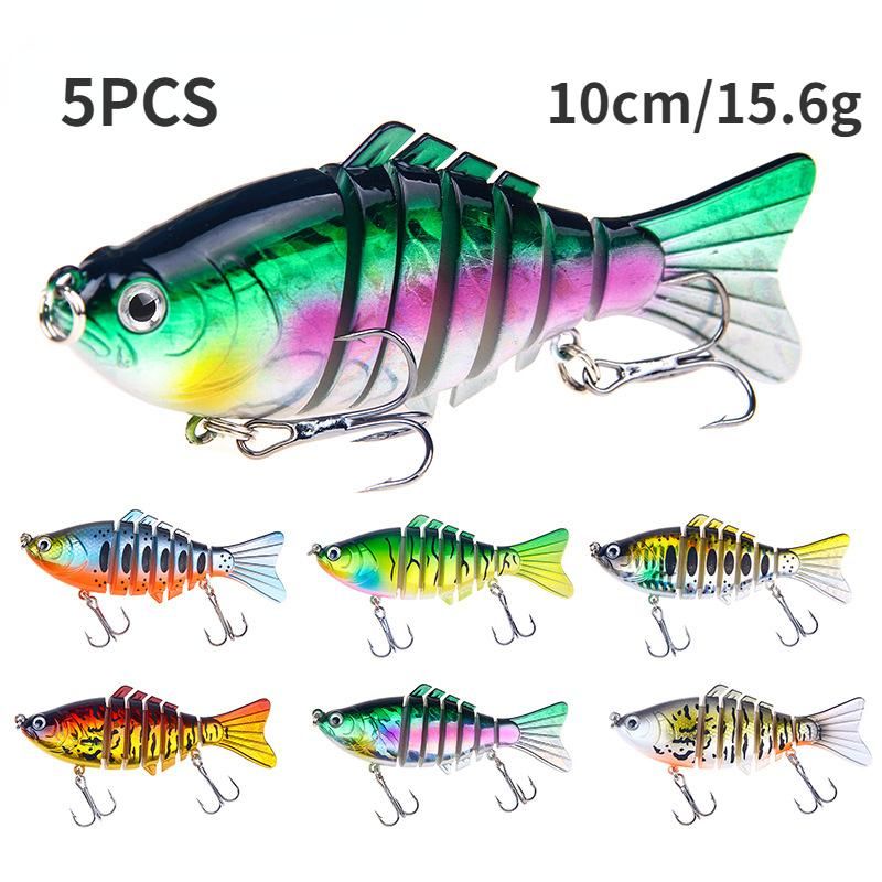 5PS Swinging Seven-Section Bait 15.6g/10cm with Simulation and Imitation, Hard B