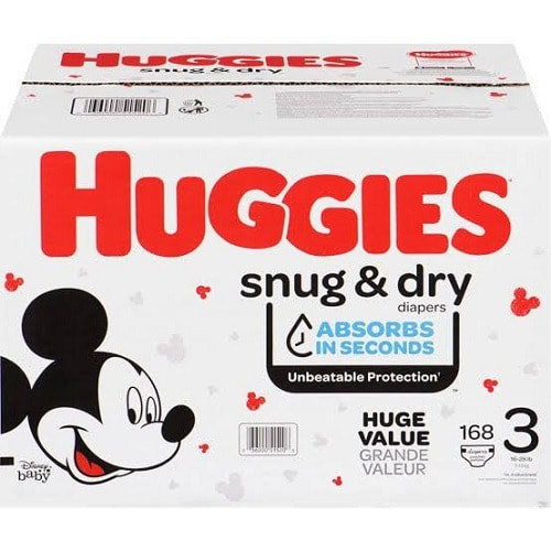 Snug And Dry Baby Diapers - Size 3 - 168 Count