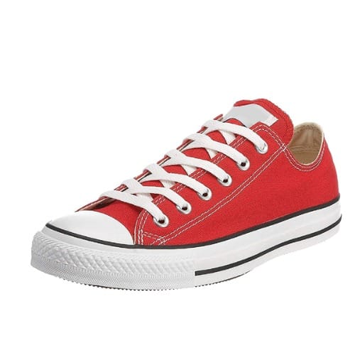 Men's Canvas Low Top Sneakers -Red