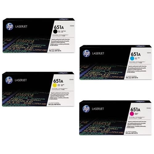 651a  Laserjet Toner Cartridge Set -Black-Cyan-Magenta-Yellow