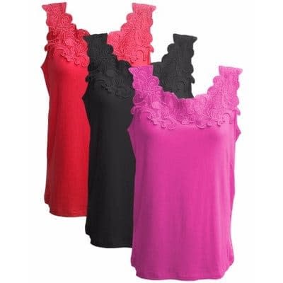 Women's Camisole - Pack Of 3 - Multicolor