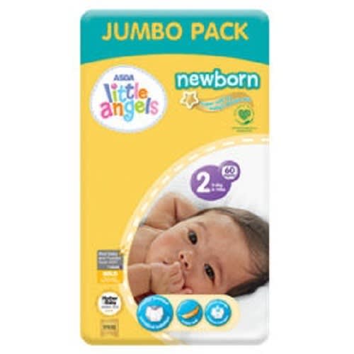 Little Angels Diapers Size 2- 60 Count
