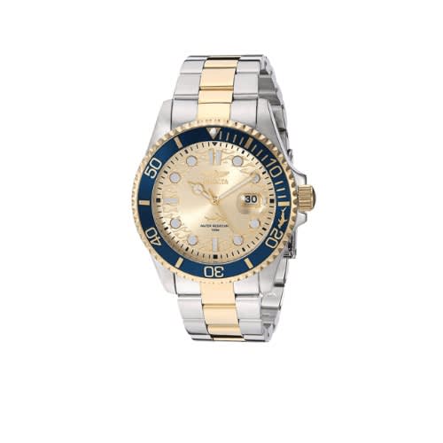 Men’s Pro Diver Quartz Watch With Stainless Steel Strap - Two Tone 22 model-3002