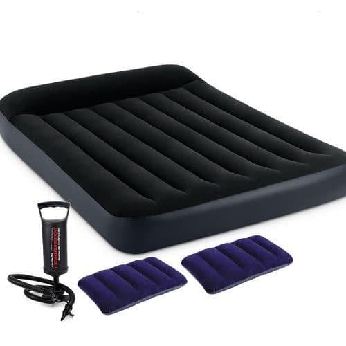 Inflatable Pillow Raised Bed For 2 People + 2 Free Pillows -  54'' x 75'' x 10''