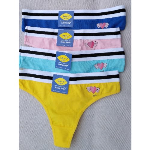 T-back Thongs  - Cotton Panties Set Of 4 Pieces