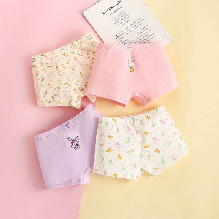 4pcs/set Children Lycra Cotton Boxer Briefs