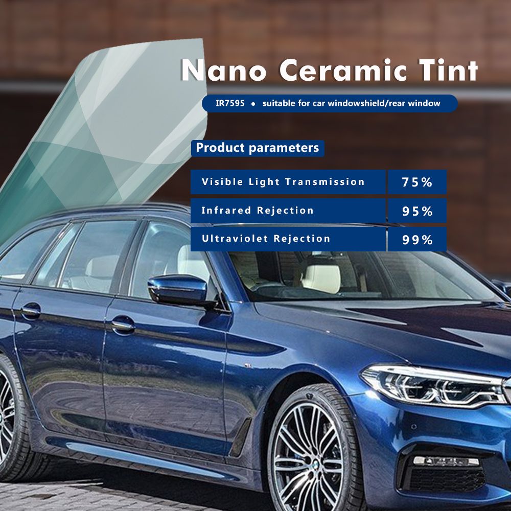 50cm X 300cm 75%VLT IR Window Tint Nano Ceramic Solar Film