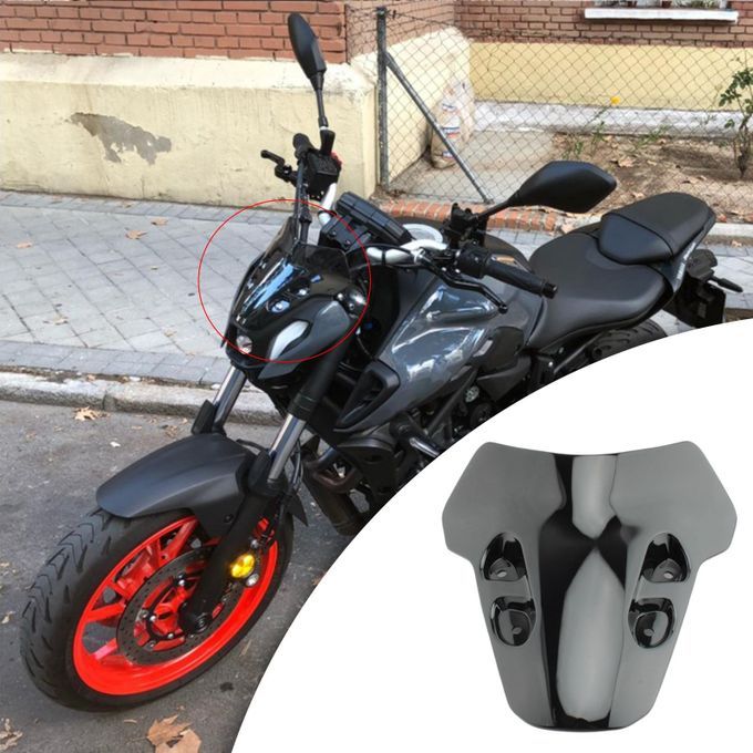 Motorcycle Windshield Wind Shield Fit For Yamaha MT07 MT07 2021 Black