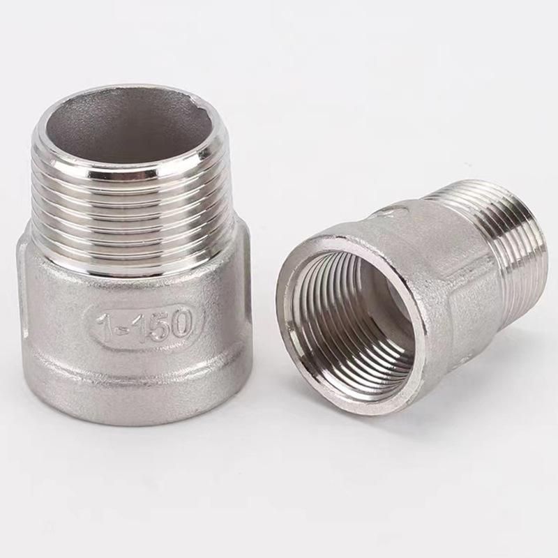 Internal and External Thread Direct 201/304/316 Stainless Steel Internal and External Thread Direct Lengthened Extension Connector Water Pipe Accessories