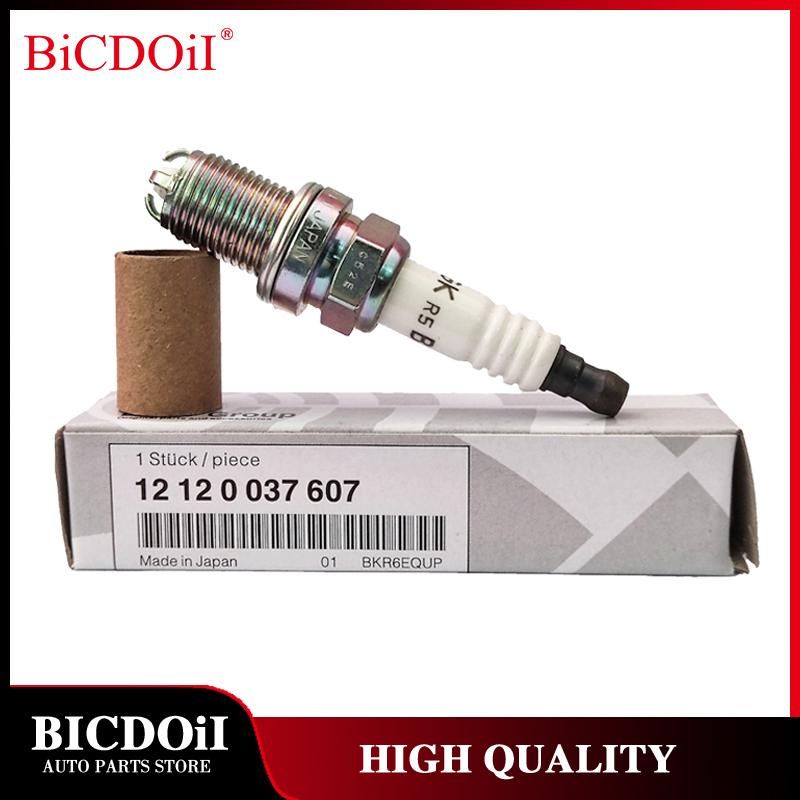 4/6Pcs Platium Spark Plug 12120037607 BKR6EQUP for BMW E46 E39 E36 E60 318I 320I 325I Audi A6 A8 Mini Morgan Aero 8 1998-2010